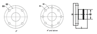 3 to 8 Inch (in) Nominal Diameter Compressed Air Aluminum Flanges - 2
