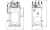 Laboratory Lubricated Oil Sealed Rotary Vane Duplex Tank Mounted Vertical Vacuum System with Premium Controls
