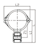 3 to 8 Inch (in) Nominal Diameter Aluminum Compressed Air Straight Quick Drop Connectors - 2