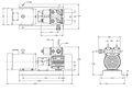 Dimensions - KRX7A-SS Dry Rotary Vane Vacuum Pump-Compressors