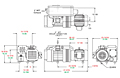 Dimensions - L250D/305 Series Oil-Flooded Vacuum Pumps