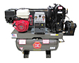 19 cfm Gas Engine Air Compressors with 5500 W Generator and 250 A Welder
