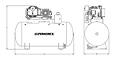 7.5 to 10 hp Scroll Tankmount Simplex Air Compressors