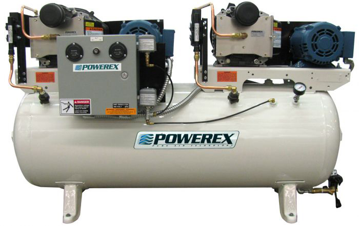 # STD1303, Oilless Scroll Tankmount Duplex Air Compressor with Dryer On Compressed Air Systems, Inc.