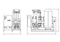 5 to 10 hp Power Laboratory Open Scroll Quadraplex Air Compressor with Premium NFPA Controls
