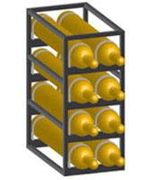 25 Inch (in) Length, 56 Inch (in) Height, and 42 Inch (in) Width Cylinder Rack
