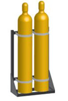 26 Inch (in) Length, 40 Inch (in) Height, and 12 Inch (in) Width Cylinder Rack