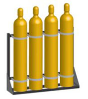 48 Inch (in) Length, 40 Inch (in) Height, and 12 Inch (in) Width Cylinder Rack