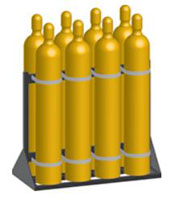 48 Inch (in) Length, 40 Inch (in) Height, and 22 Inch (in) Width Cylinder Rack