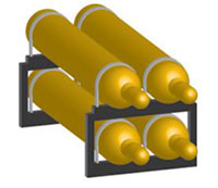 25 Inch (in) Length and 17 Inch (in) Width Cylinder Rack