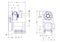 552 Cubic Meters Per Hour (m³/h) Maximum Flow Rate Centrifugal Blower - 2