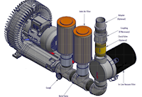 110 Millibar (mbar) Rated Pressure and 806 Cubic Feet per Minute (ft³/min) Air Flow Regenerative Blower - 4