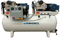 3 to 5 hp Scroll Tankmount Duplex Air Compressors with Refrigerated Dryer