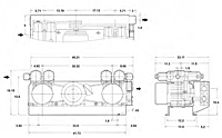 Dimensions - KRA10-DP Dry Rotary Vane Vacuum Pump-Compressors