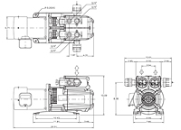 Dimesnions - KRF15-SS Dry Rotary Vane Vacuum Pump-Compressors
