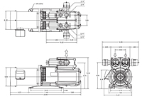 Dimesnions - KRF40-SS Dry Rotary Vane Vacuum Pump-Compressors