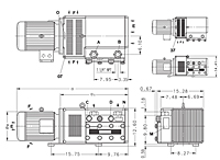 Elmo Rietschle Combination Pressure/Vacuum Rotary Vane Pump (KTA 100 /1)