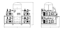 Laboratory Lubricated Oil Sealed Rotary Vane Quadplex Tank Mounted Vertical Vacuum System with Premium Controls