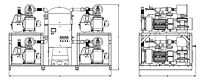 Laboratory Lubricated Oil Sealed Rotary Vane Quadplex Tank Mounted Vertical Vacuum System with Premium Controls - 2