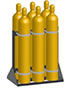 36 Inch (in) Length, 40 Inch (in) Height, and 22 Inch (in) Width Cylinder Rack