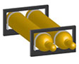 25 Inch (in) Length and 14 Inch (in) Width Cylinder Rack