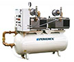 2 hp Pump Power and 42 in Height (C) Power Industrial Lubricated Rotary Vane Tankmount Duplex Vacuum System (IVD0203)