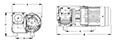 9.5 Inch (in) Dimension A Oil Lubricated Rotary Vane Vacuum Pump (RXA-12) - 2